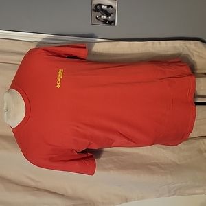 NWT Columbia tshirt men's Large sunset red